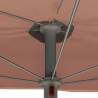 Półokrągły parasol ogrodowy na słupku, 180x90 cm, terakota