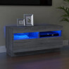 Szafka pod TV z oświetleniem LED, szary dąb sonoma, 80x35x40 cm