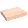 Blat do łazienki, 40x30x(2-6) cm, surowe, lite drewno
