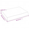 Blat do łazienki, 40x30x(2-6) cm, surowe, lite drewno