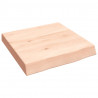 Blat do łazienki, 40x40x(2-6) cm, surowe, lite drewno