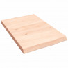 Blat do łazienki, 40x60x(2-4) cm, surowe, lite drewno