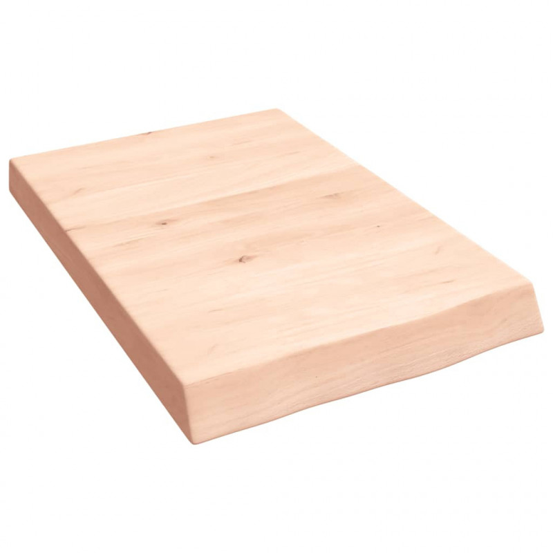 Blat do łazienki, 40x60x(2-6) cm, surowe, lite drewno
