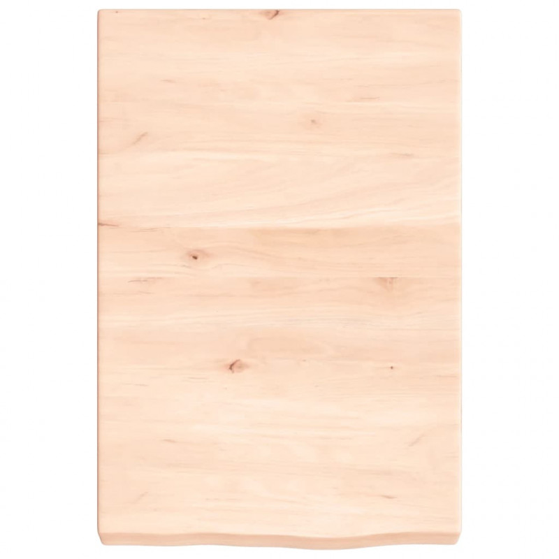 Blat do łazienki, 40x60x(2-6) cm, surowe, lite drewno
