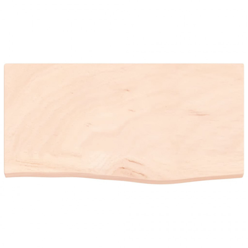 Blat do łazienki, 60x30x2 cm, surowe, lite drewno