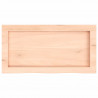 Blat do łazienki, 60x30x(2-4) cm, surowe, lite drewno