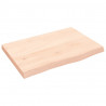 Blat do łazienki, 60x40x(2-4) cm, surowe, lite drewno