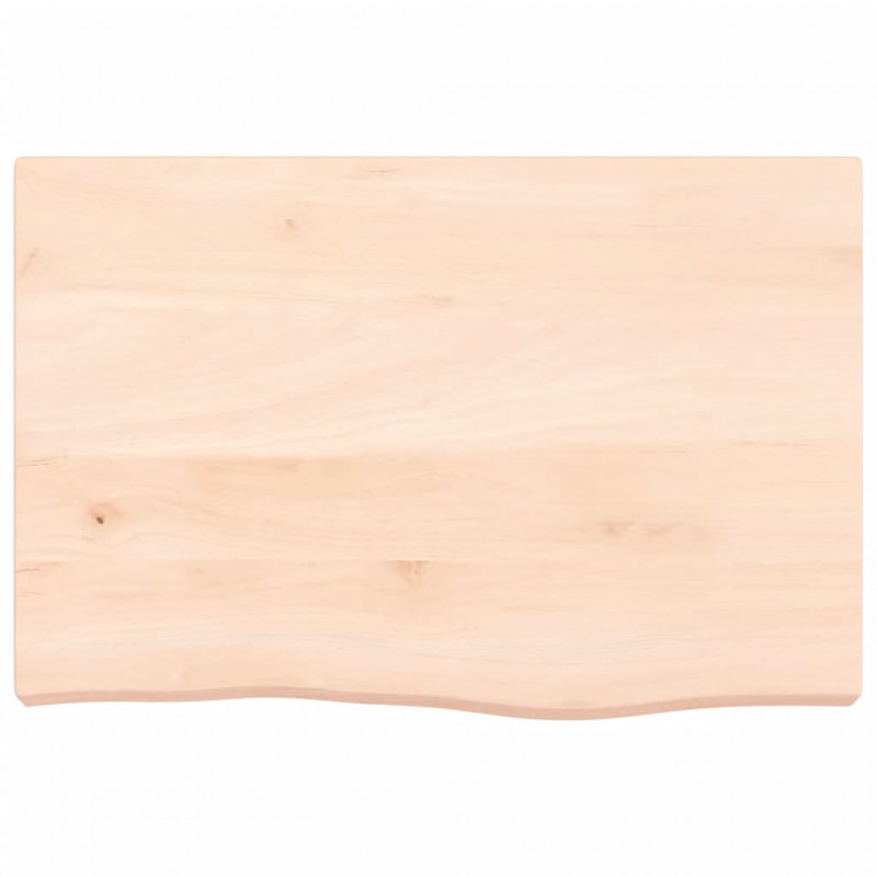 Blat do łazienki, 60x40x(2-6) cm, surowe, lite drewno