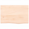 Blat do łazienki, 60x40x(2-6) cm, surowe, lite drewno