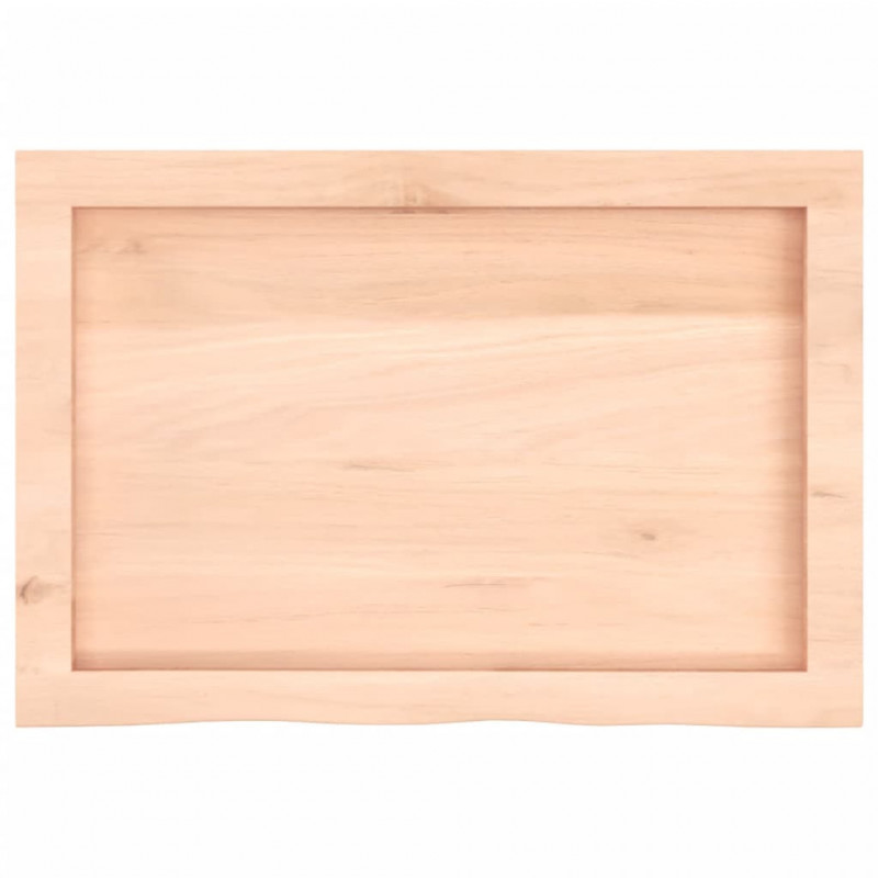 Blat do łazienki, 60x40x(2-6) cm, surowe, lite drewno