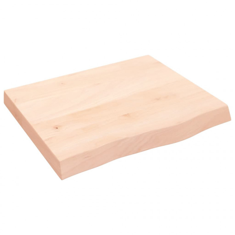 Blat do łazienki, 60x50x(2-6) cm, surowe, lite drewno