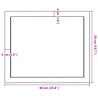 Blat do łazienki, 60x50x(2-6) cm, surowe, lite drewno