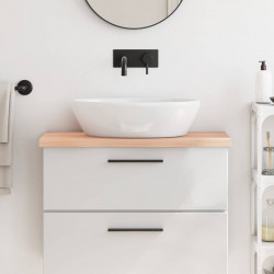 Blat do łazienki, 80x40x(2-4) cm, surowe, lite drewno