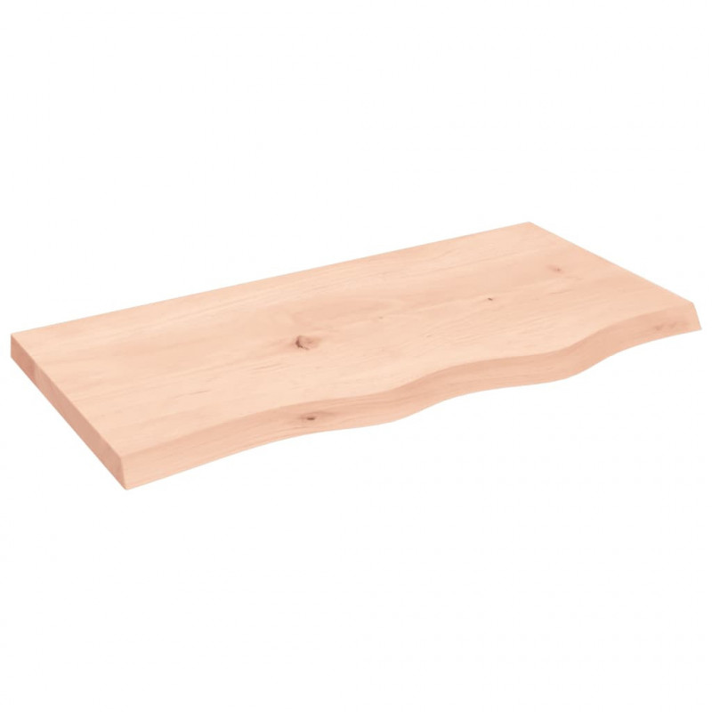 Blat do łazienki, 80x40x(2-4) cm, surowe, lite drewno