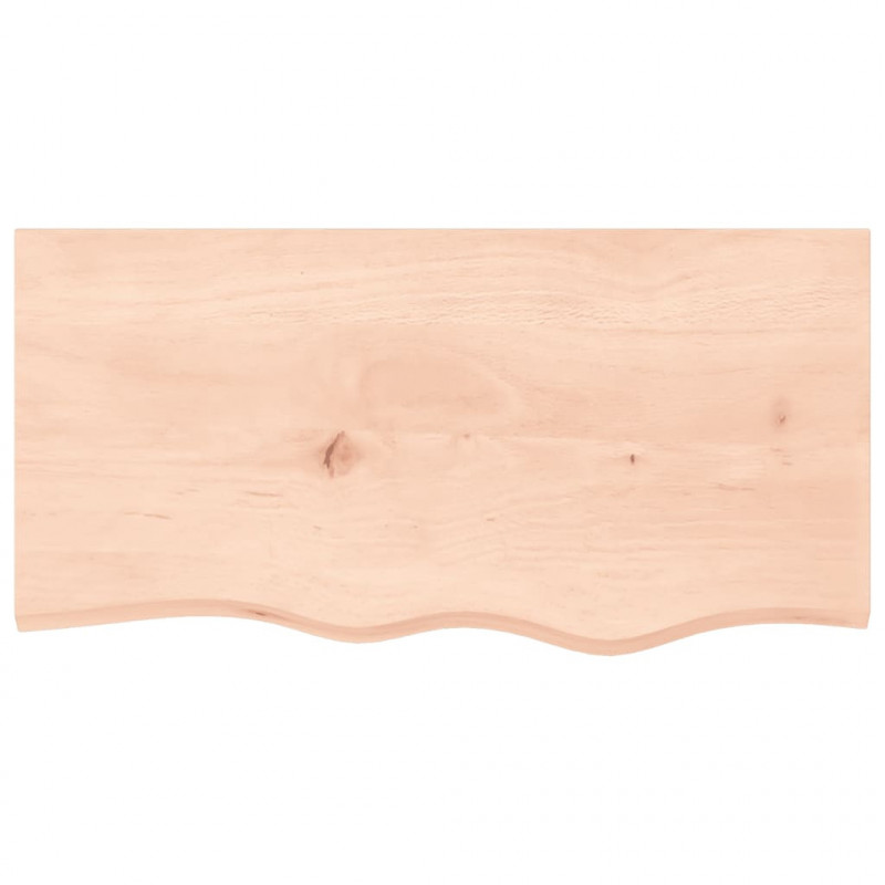 Blat do łazienki, 80x40x(2-4) cm, surowe, lite drewno