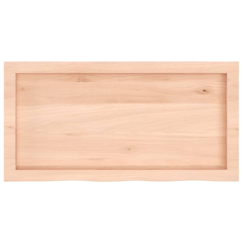 Blat do łazienki, 80x40x(2-4) cm, surowe, lite drewno