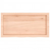Blat do łazienki, 80x40x(2-4) cm, surowe, lite drewno
