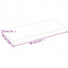 Blat do łazienki, 80x40x(2-4) cm, surowe, lite drewno