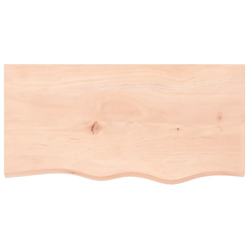 Blat do łazienki, 80x40x(2-6) cm, surowe, lite drewno