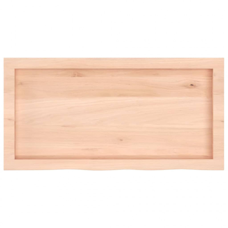 Blat do łazienki, 80x40x(2-6) cm, surowe, lite drewno