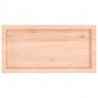 Blat do łazienki, 80x40x(2-6) cm, surowe, lite drewno