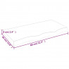 Blat do łazienki, 80x40x(2-6) cm, surowe, lite drewno