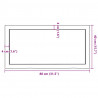 Blat do łazienki, 80x40x(2-6) cm, surowe, lite drewno