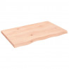 Blat do łazienki, 80x50x(2-4) cm, surowe, lite drewno