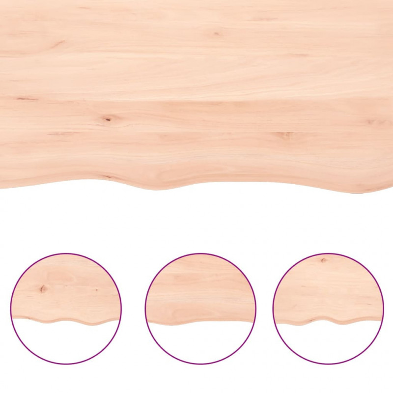 Blat do łazienki, 80x50x(2-4) cm, surowe, lite drewno