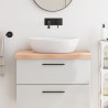 Blat do łazienki, 80x50x(2-6) cm, surowe, lite drewno