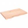 Blat do łazienki, 80x50x(2-6) cm, surowe, lite drewno