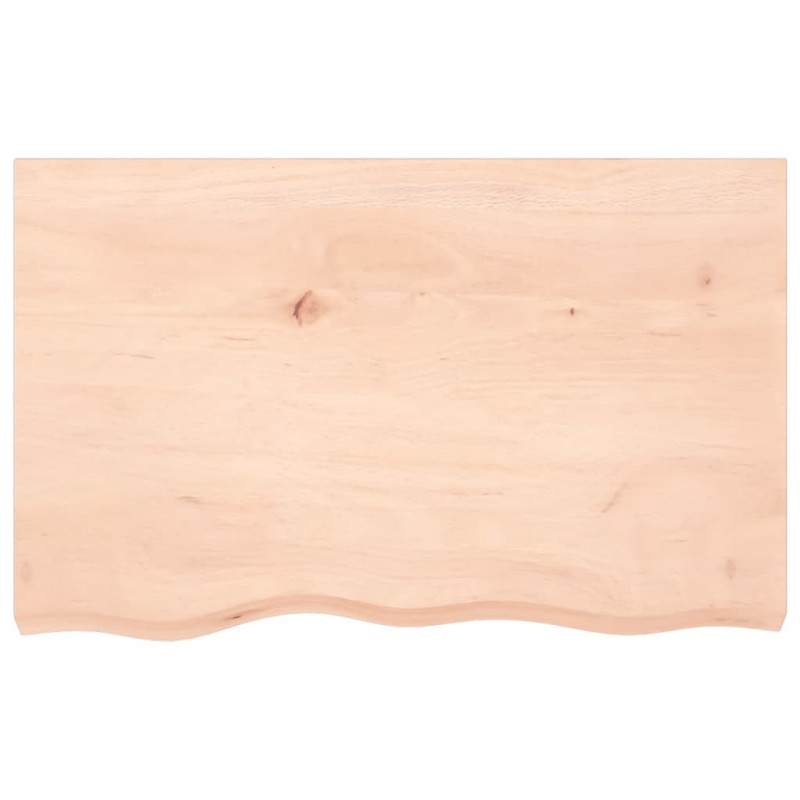 Blat do łazienki, 80x50x(2-6) cm, surowe, lite drewno