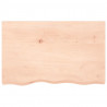 Blat do łazienki, 80x50x(2-6) cm, surowe, lite drewno