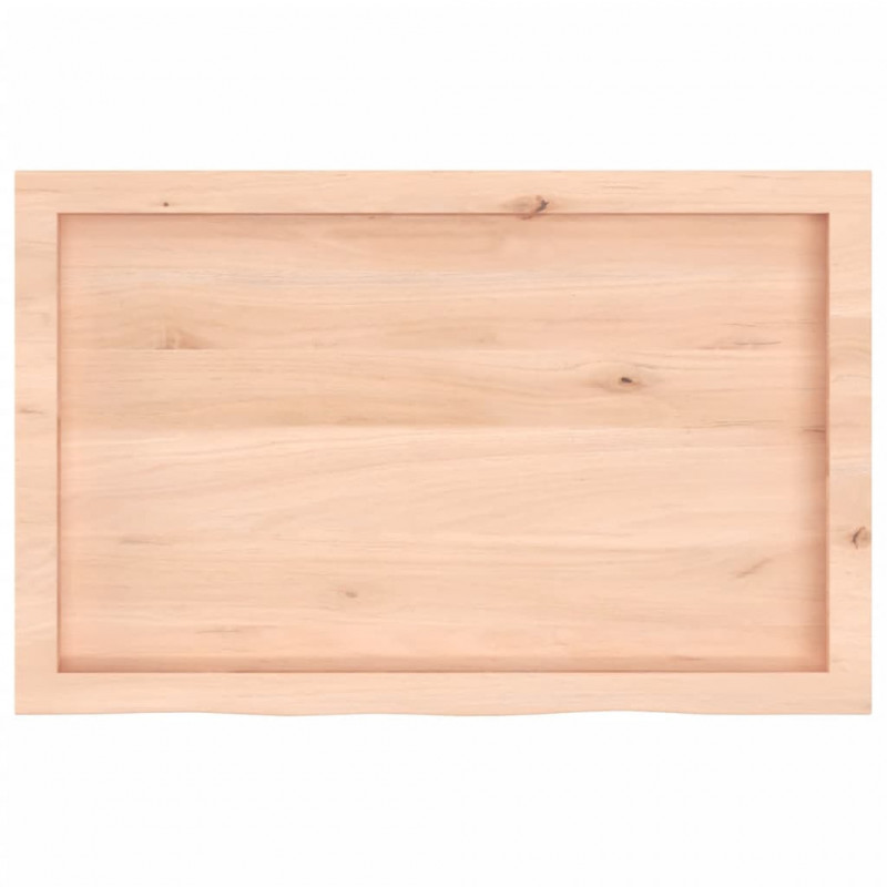 Blat do łazienki, 80x50x(2-6) cm, surowe, lite drewno