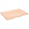 Blat do łazienki, 80x60x(2-4) cm, surowe, lite drewno
