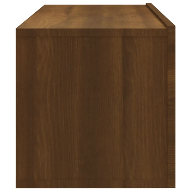 Szafki ścienne TV, 2 szt., brązowy dąb, 100x30x30 cm