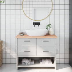 Blat do łazienki, 100x30x(2-4) cm, surowe, lite drewno