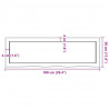 Blat do łazienki, 100x30x(2-4) cm, surowe, lite drewno