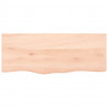 Blat do łazienki, 100x40x2 cm, surowe lite drewno