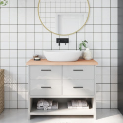 Blat do łazienki, 100x40x(2-4) cm, surowe, lite drewno