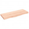 Blat do łazienki, 100x40x(2-6) cm, surowe, lite drewno