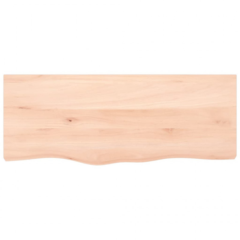 Blat do łazienki, 100x40x(2-6) cm, surowe, lite drewno
