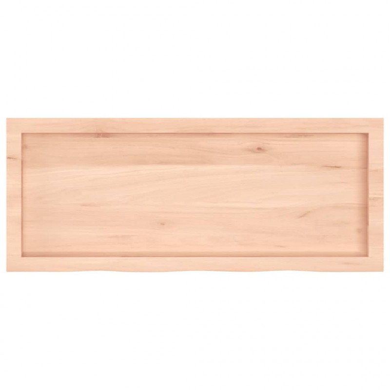Blat do łazienki, 100x40x(2-6) cm, surowe, lite drewno