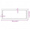Blat do łazienki, 100x40x(2-6) cm, surowe, lite drewno