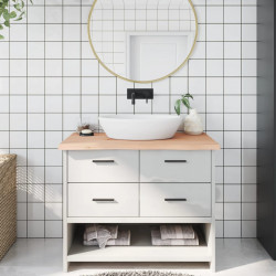 Blat do łazienki, 100x50x(2-4) cm, surowe, lite drewno