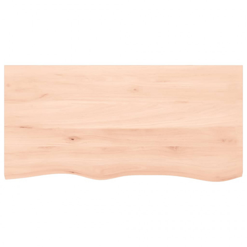Blat do łazienki, 100x50x(2-4) cm, surowe, lite drewno