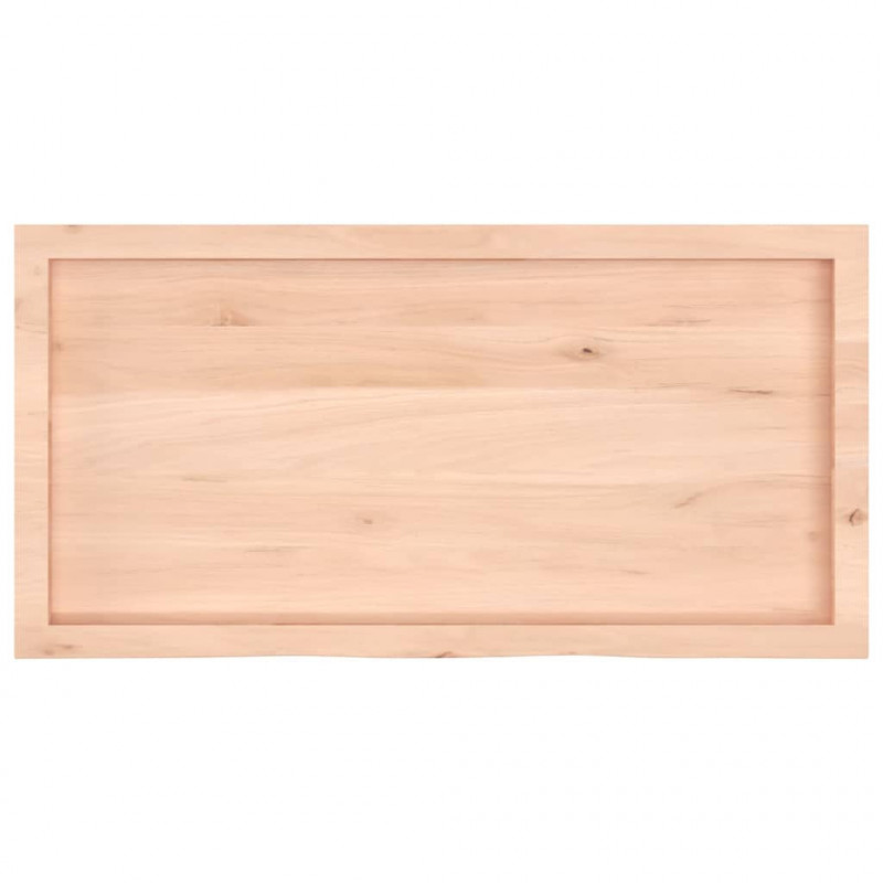 Blat do łazienki, 100x50x(2-4) cm, surowe, lite drewno