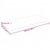 Blat do łazienki, 100x50x(2-4) cm, surowe, lite drewno