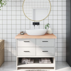 Blat do łazienki, 100x50x(2-6) cm, surowe, lite drewno