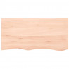 Blat do łazienki, 100x50x(2-6) cm, surowe, lite drewno